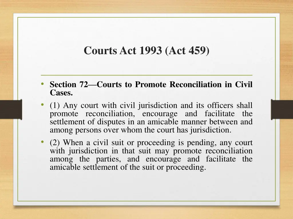 courts act 1993 act 459