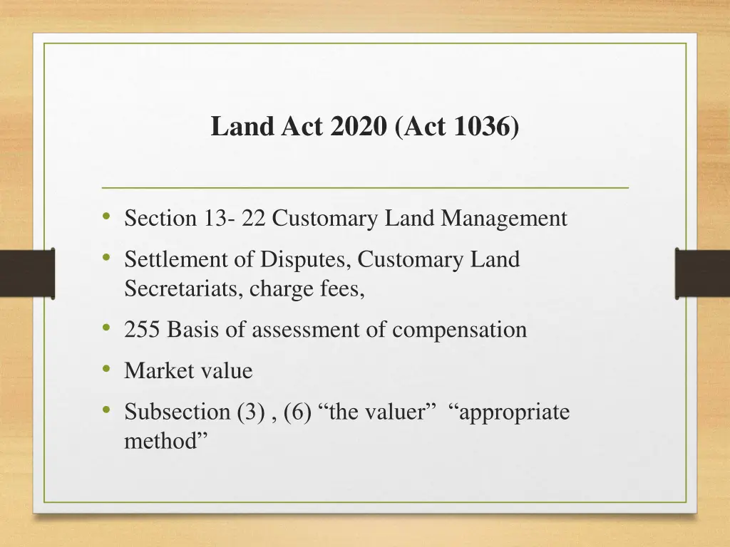 land act 2020 act 1036 1