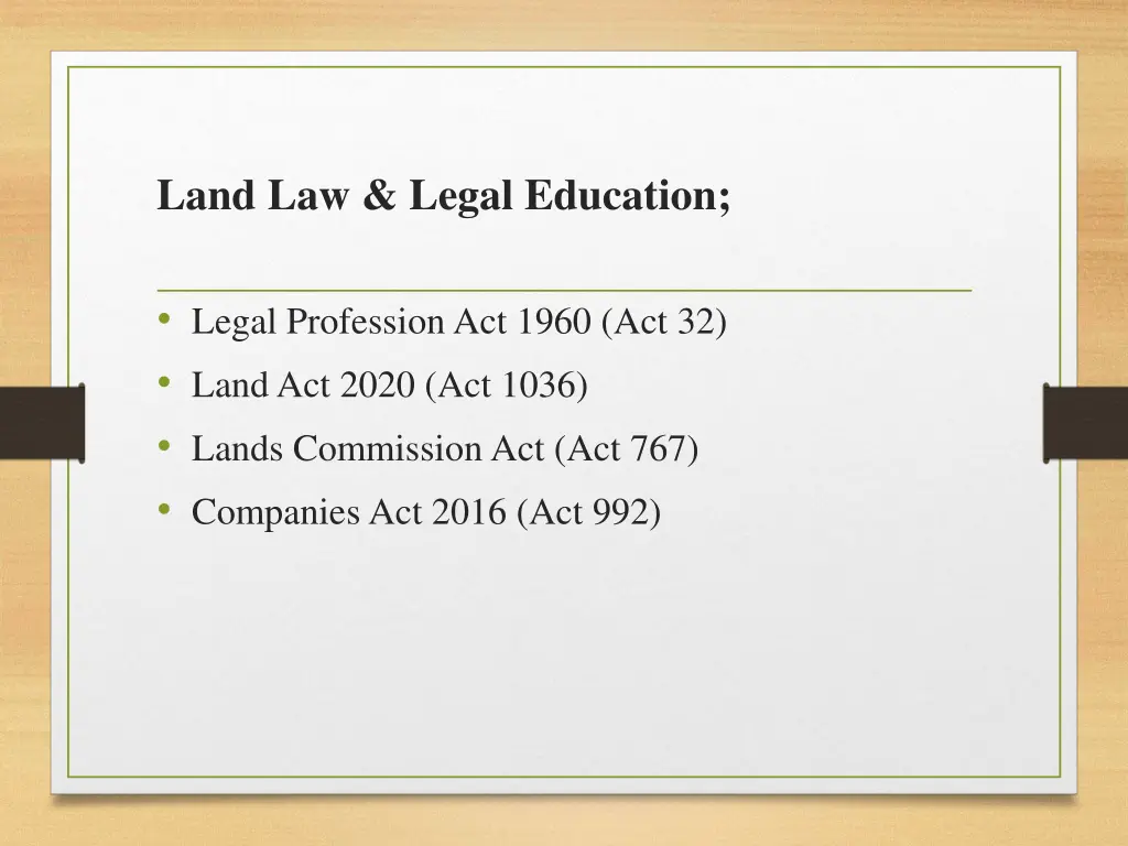 land law legal education