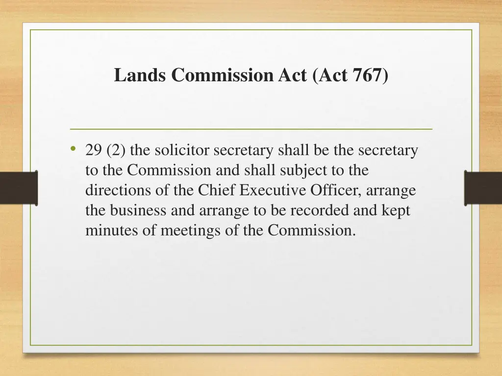 lands commission act act 767