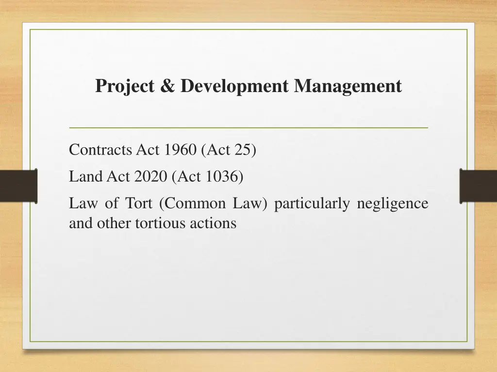 project development management