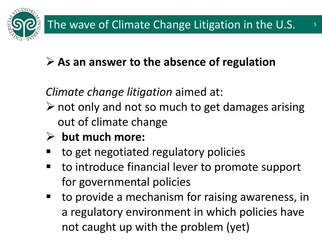 the wave of climate change litigation in the u s