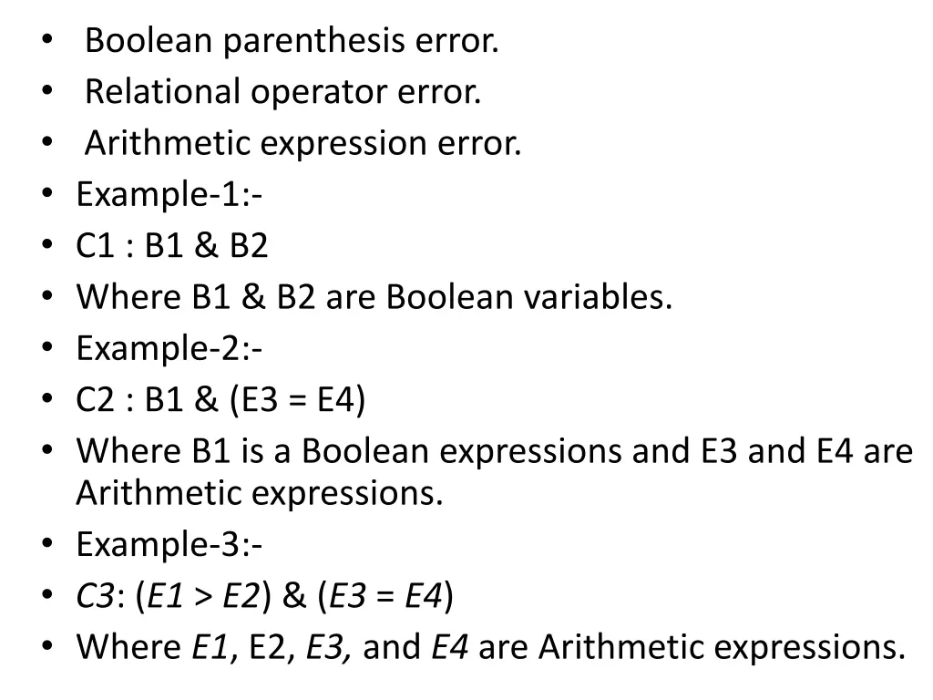 boolean parenthesis error relational operator