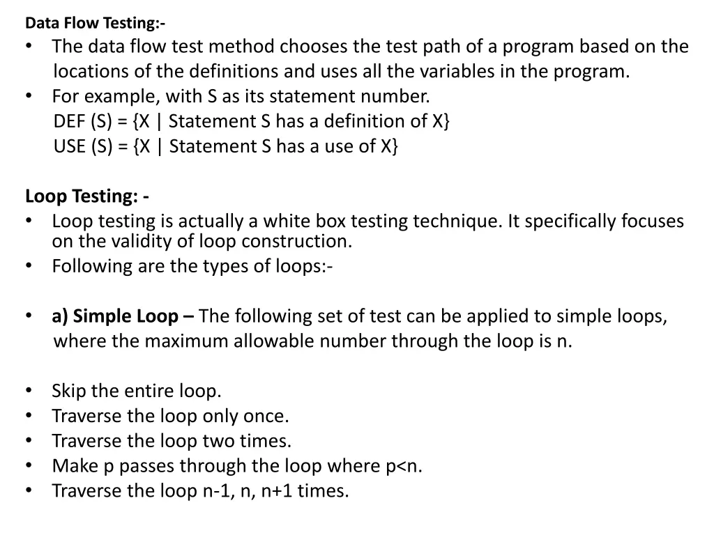 data flow testing the data flow test method