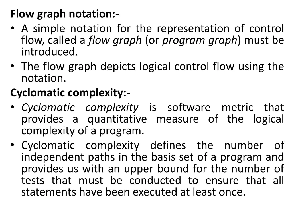 flow graph notation a simple notation