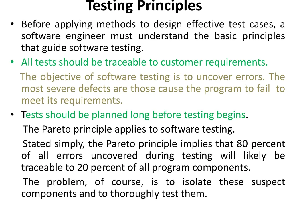 testing principles