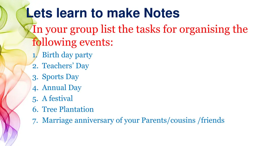 lets learn to make notes in your group list