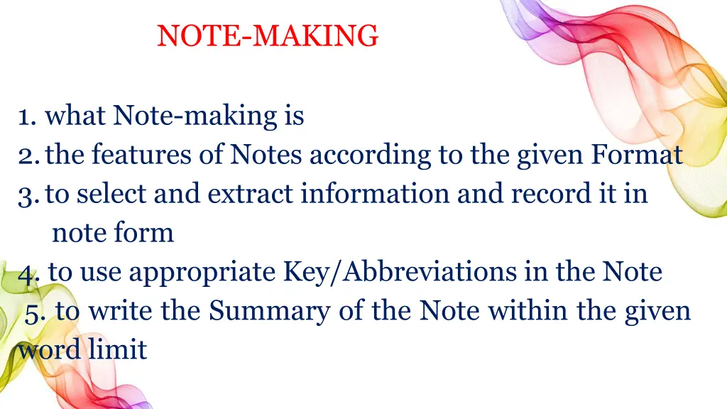 note making