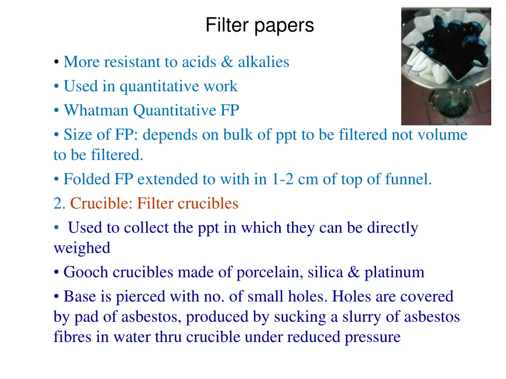 filter papers