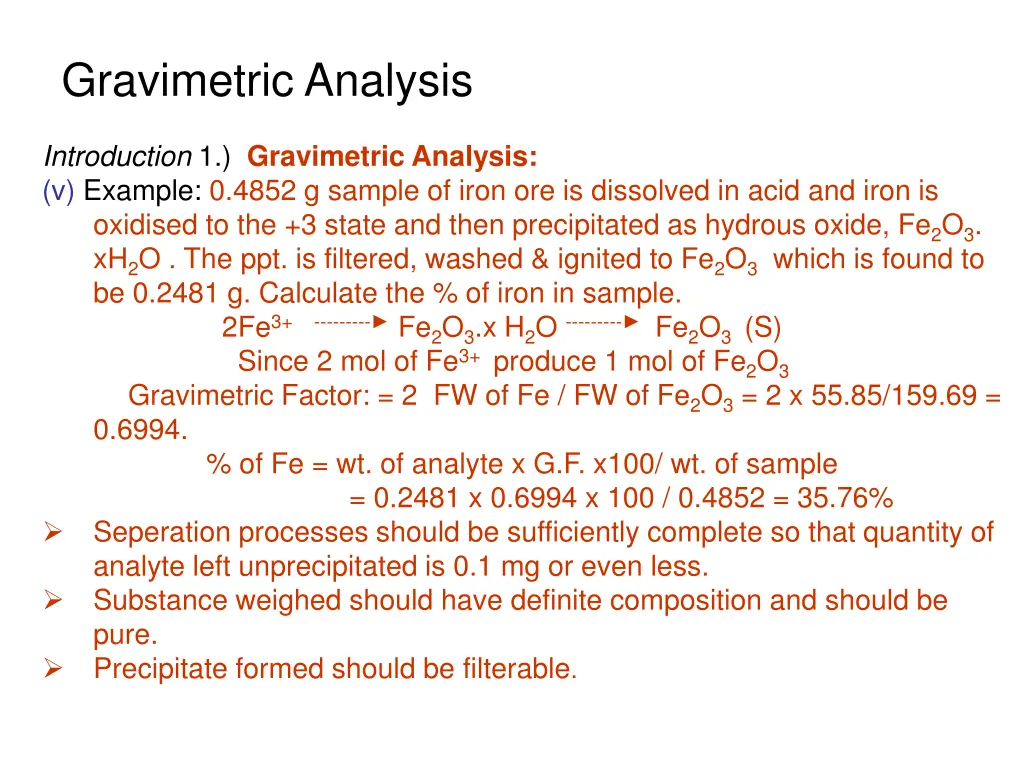 gravimetric analysis 2