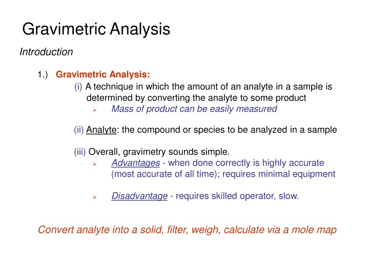 gravimetric analysis