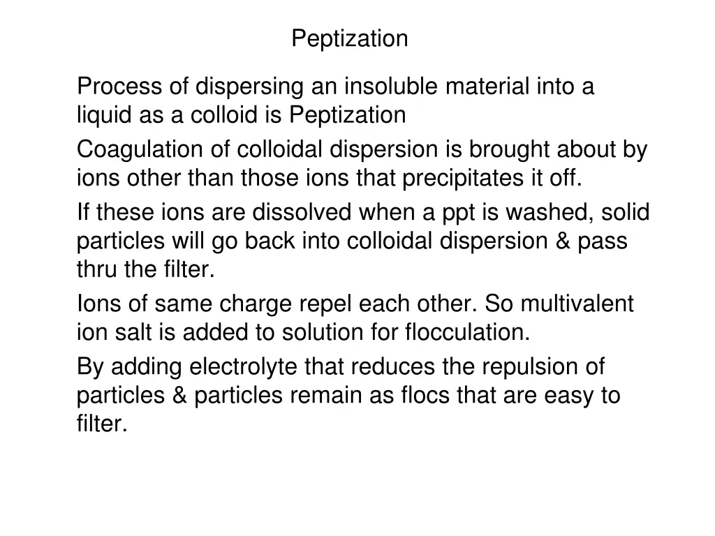 peptization