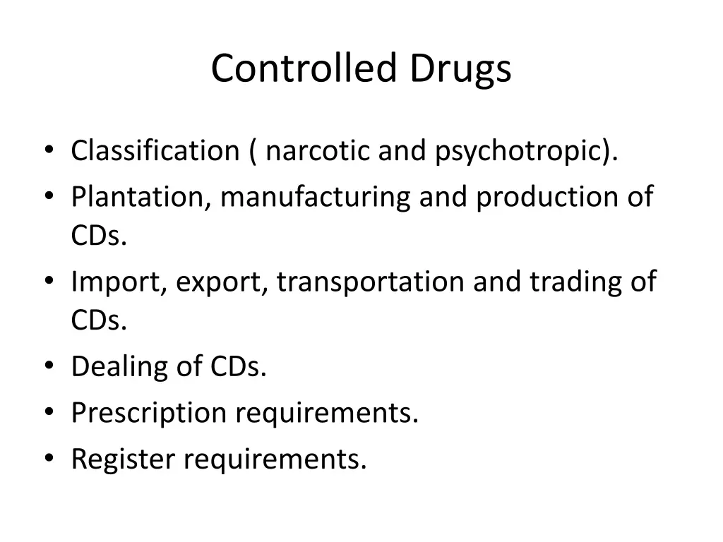 controlled drugs