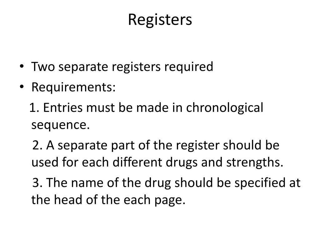 registers