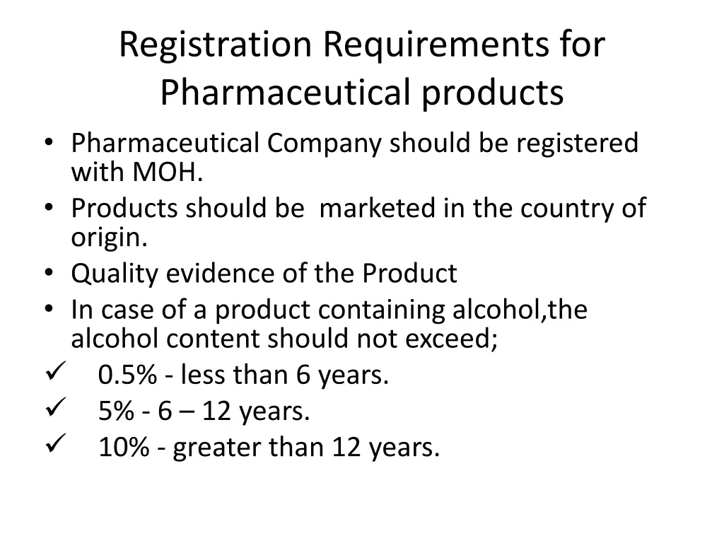 registration requirements for pharmaceutical 1