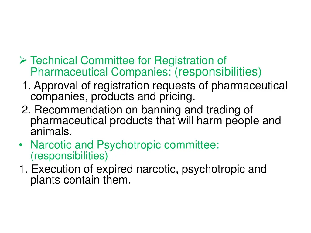 technical committee for registration