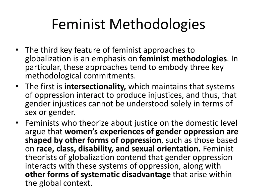 feminist methodologies