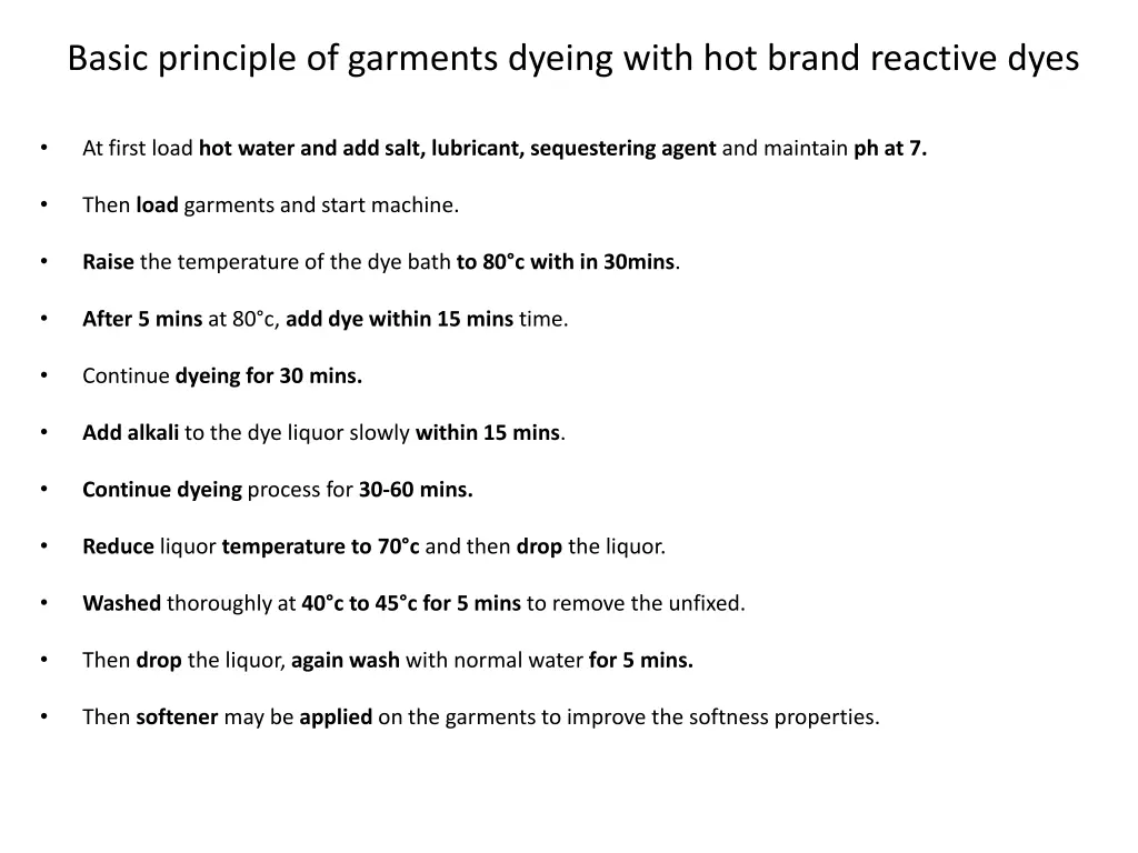 basic principle of garments dyeing with hot brand