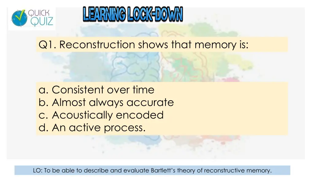 q1 reconstruction shows that memory is