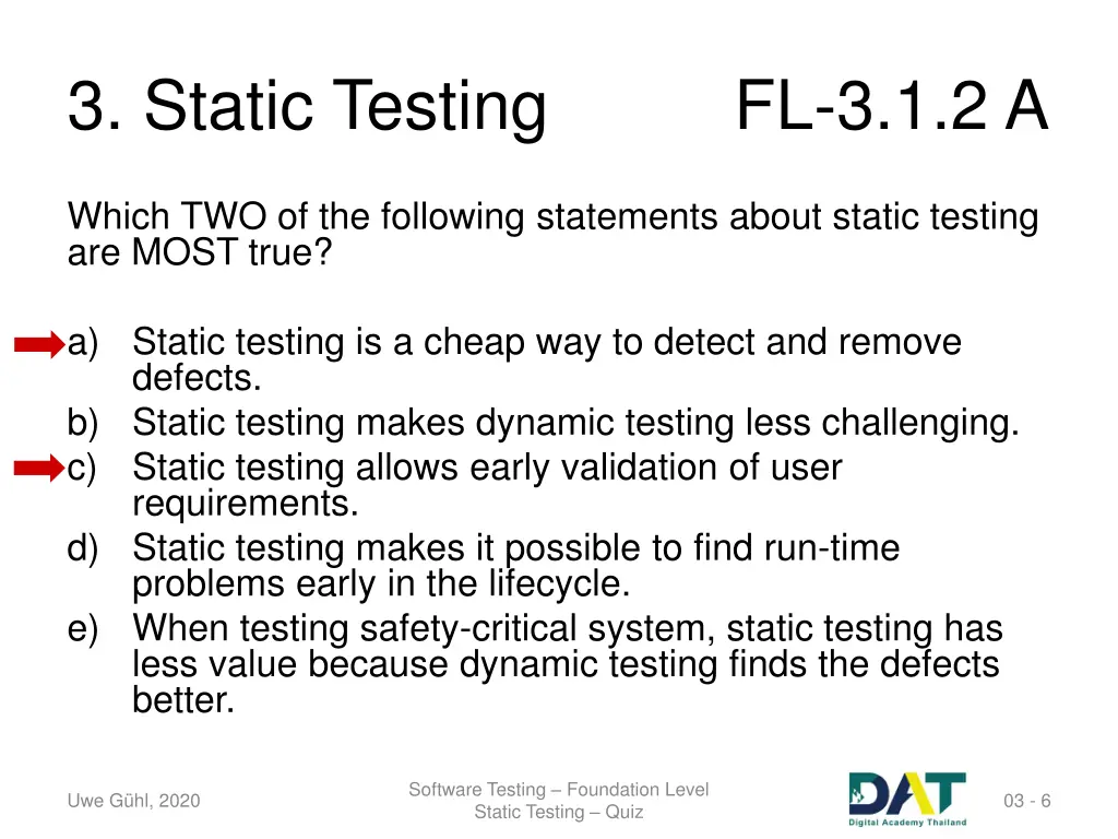 3 static testing 3