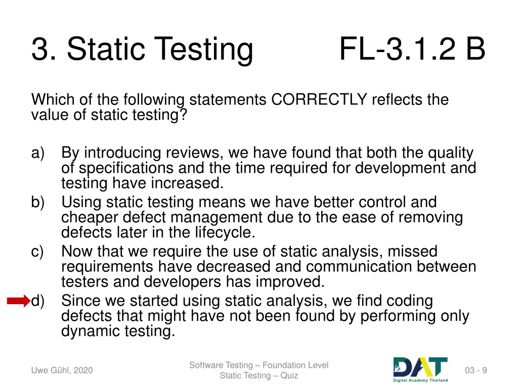 3 static testing 4