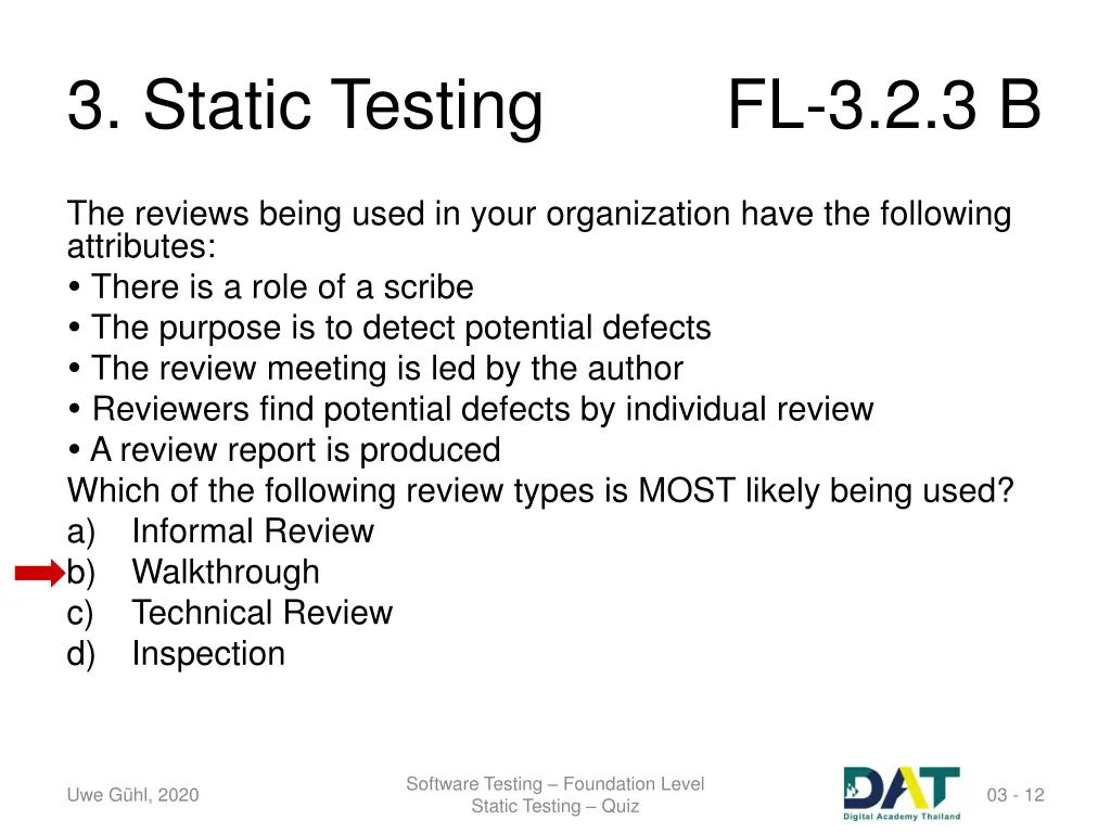 3 static testing 7