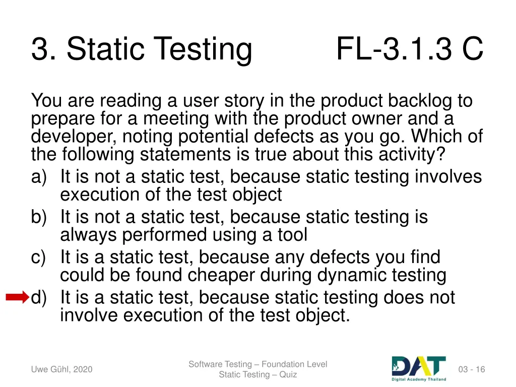 3 static testing 9