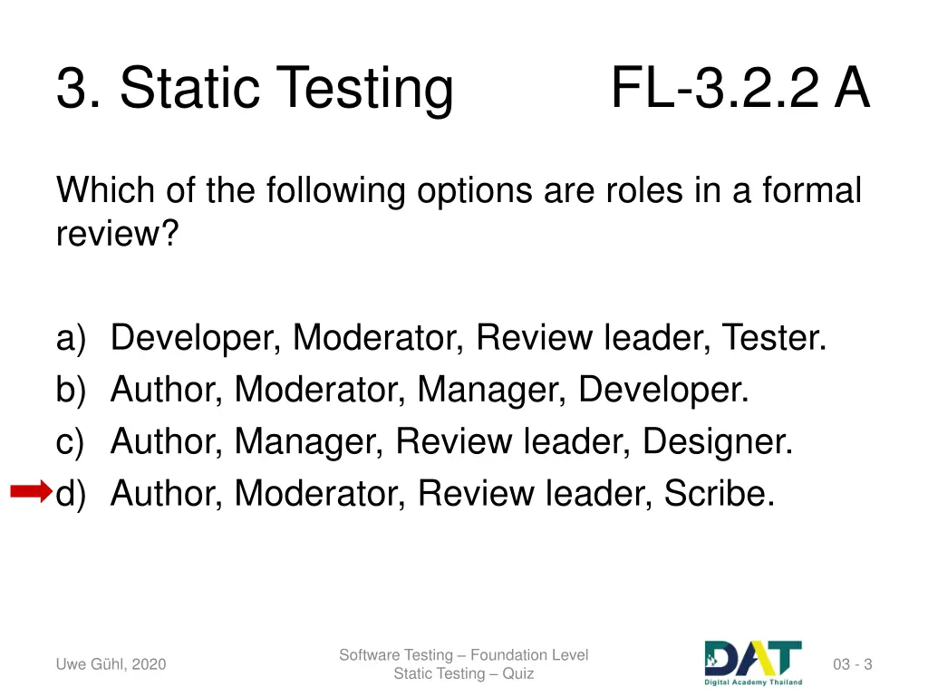 3 static testing