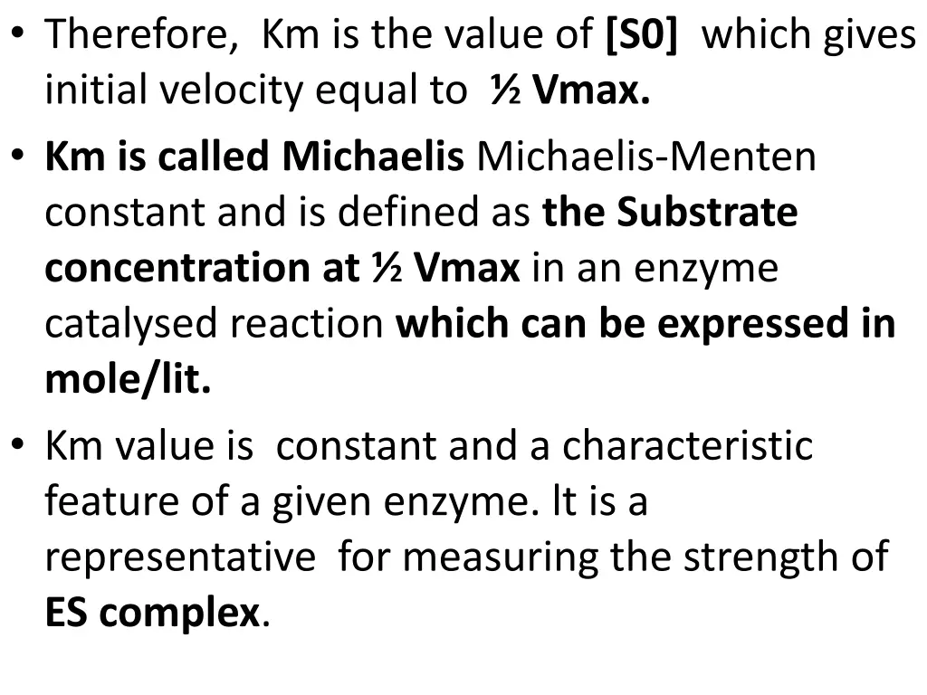 therefore km is the value of s0 which gives