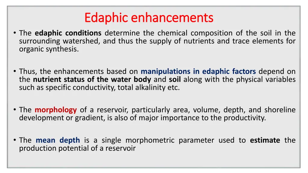 edaphic enhancements edaphic enhancements