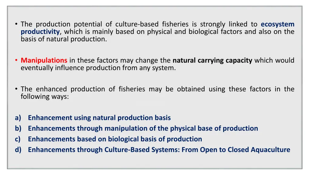 the production potential of culture based