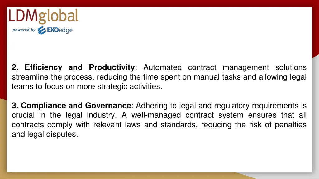 2 efficiency and productivity automated contract