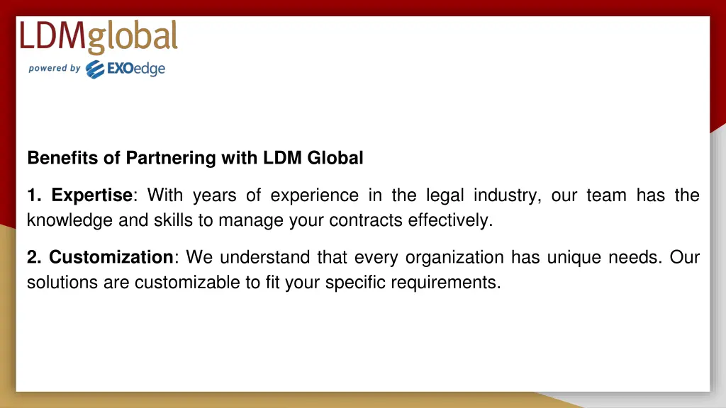 benefits of partnering with ldm global