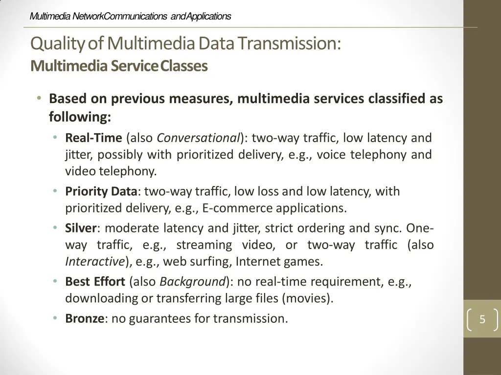 multimedia network communications and applications 3