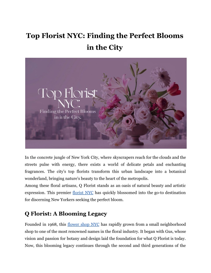 top florist nyc finding the perfect blooms