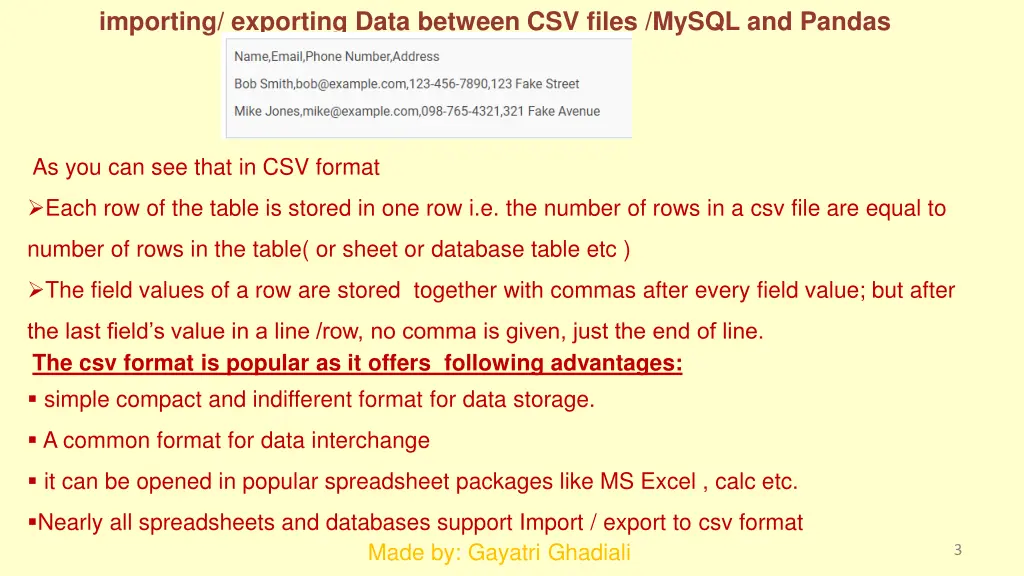 importing exporting data between csv files mysql 1