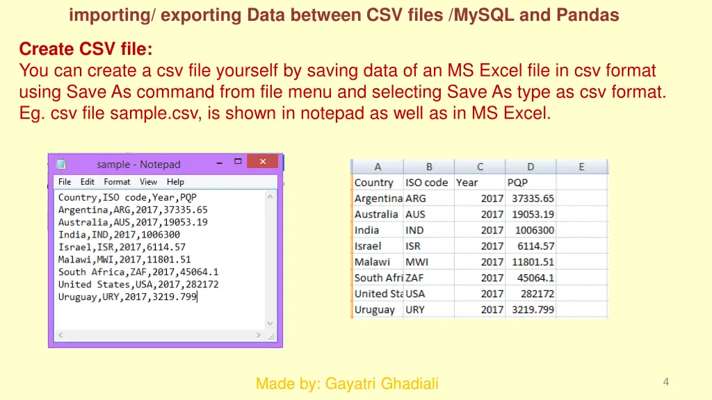 importing exporting data between csv files mysql 2