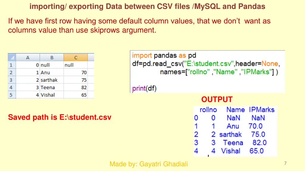 importing exporting data between csv files mysql 5