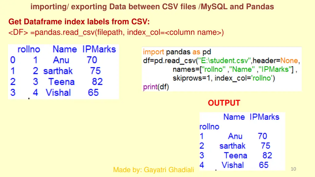 importing exporting data between csv files mysql 8