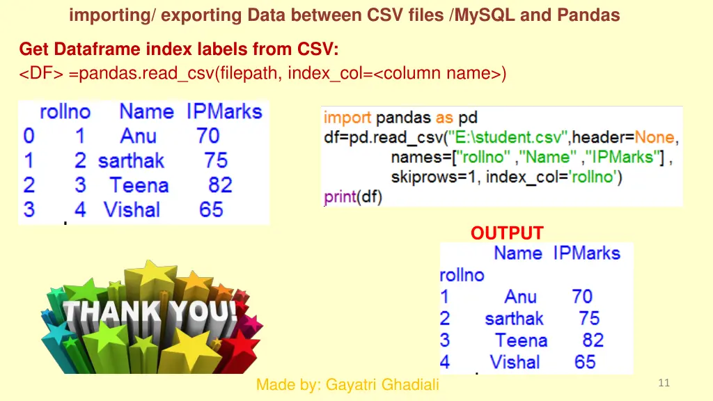 importing exporting data between csv files mysql 9