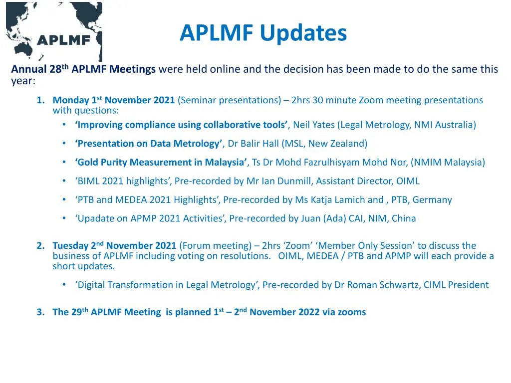 aplmf updates