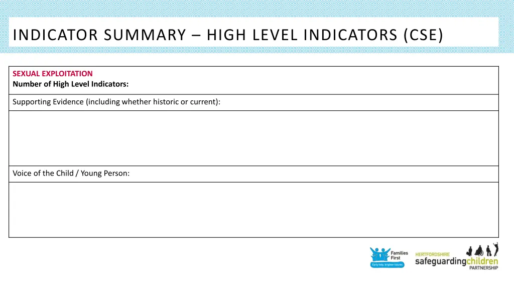 indicator summary high level indicators cse