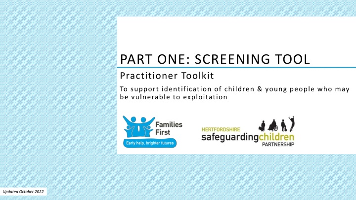 part one screening tool practitioner toolkit