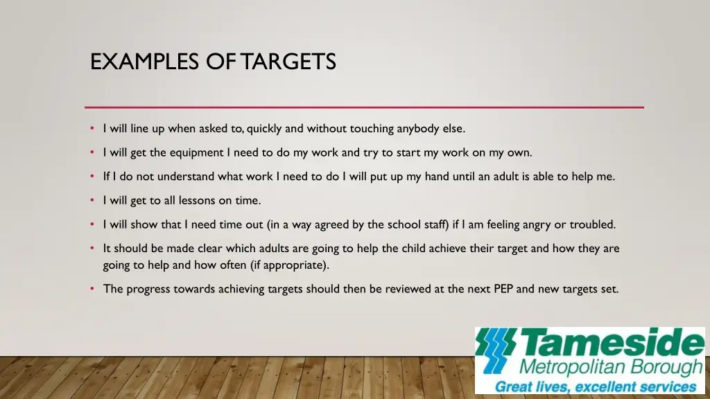 examples of targets