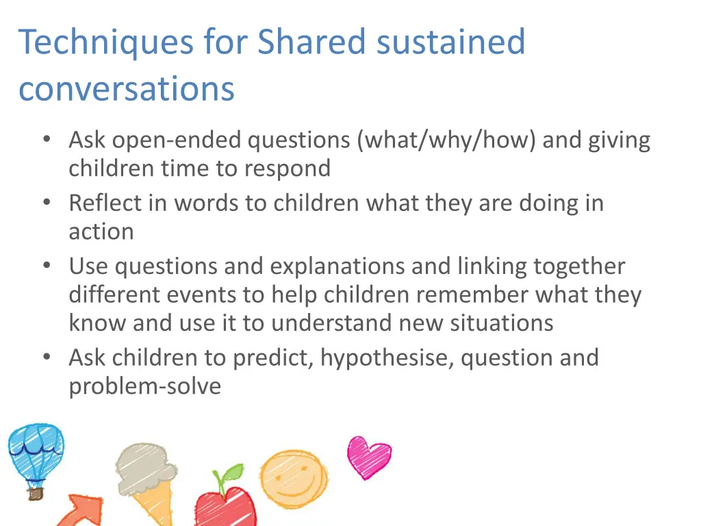 techniques for shared sustained conversations