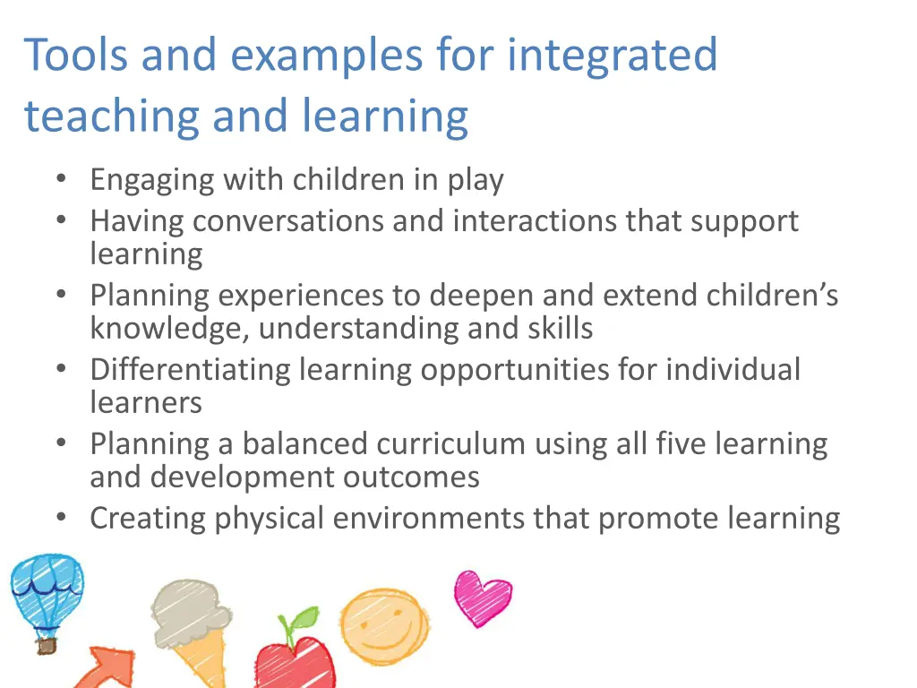 tools and examples for integrated teaching