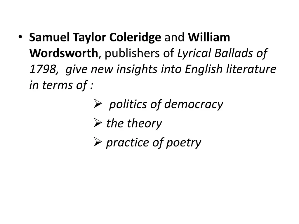 samuel taylor coleridge and william wordsworth