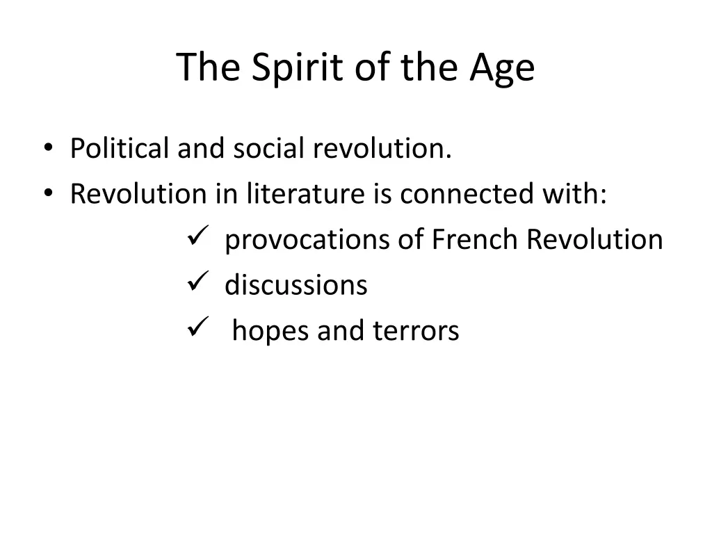 the spirit of the age