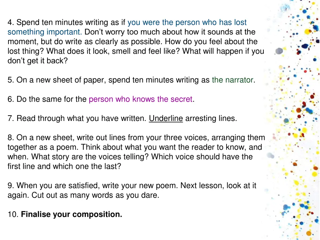 4 spend ten minutes writing as if you were