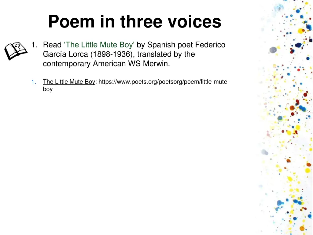 poem in three voices